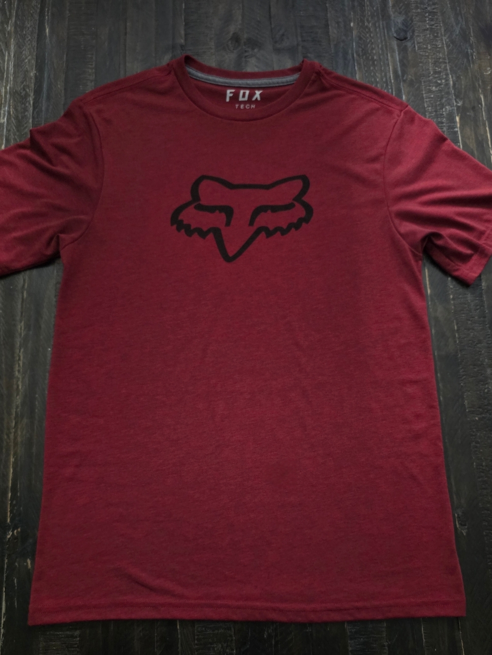 Fox Racing Burgundy and Black Short Sleeve Tee Size M